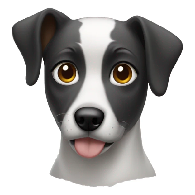 Staff dog wth black patch on right eye sticker