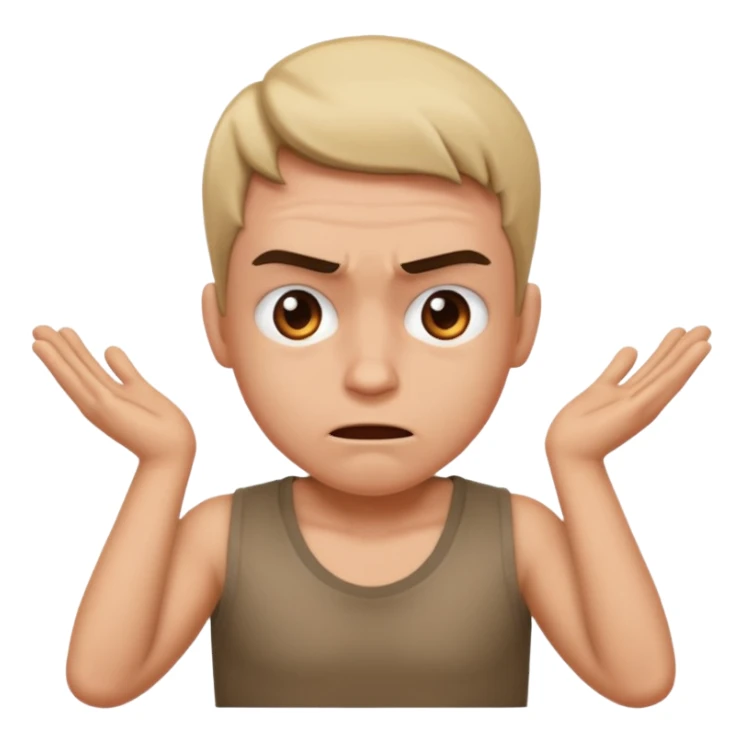 Mad shrug shoulders sticker