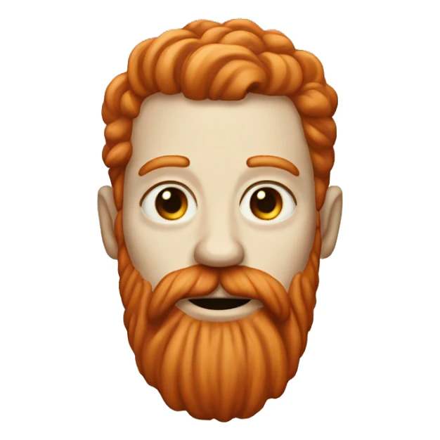 Pale Man with long red beard sticker