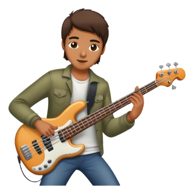Bass playing the bass sticker