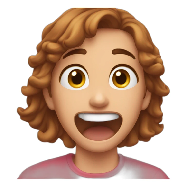 Surprise + smile + cover your mouth with your hand sticker