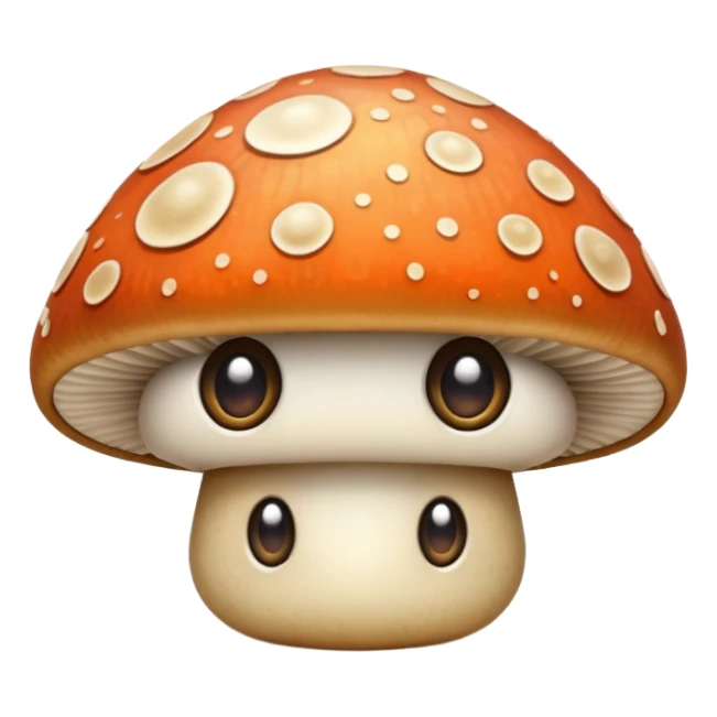 Mushroom with eyes sticker