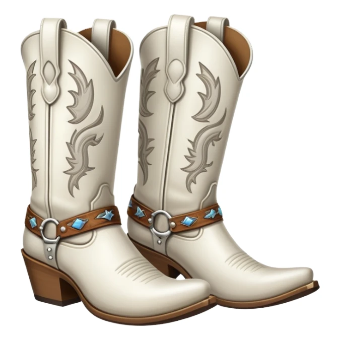 Cowboy white Boots  sticker