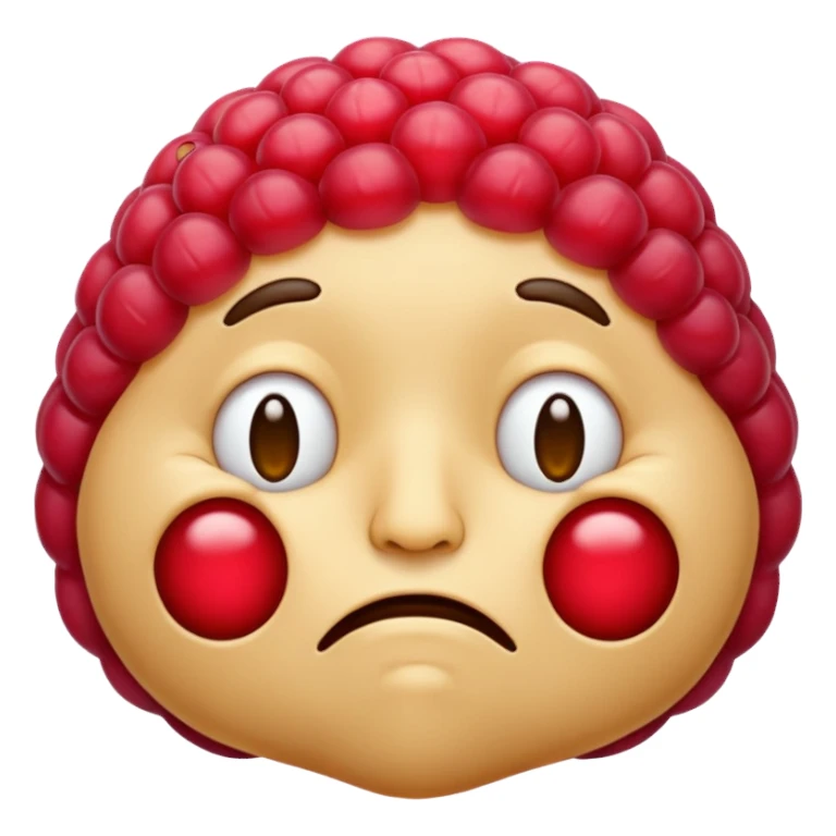 Raspberry emoji SLEEPY sticker