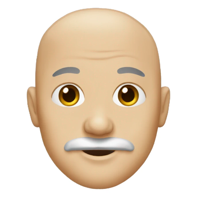 Bald redhead with mustache  sticker