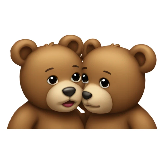 two teddy bears kissing sticker