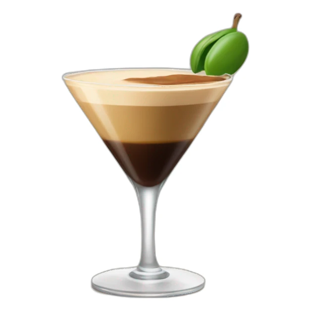 espresso martini with a bean sticker