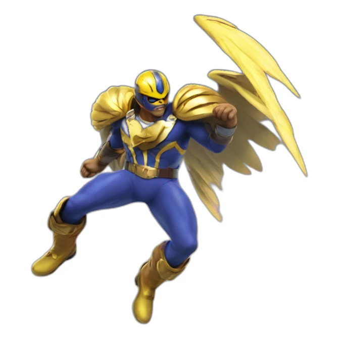 Captain falcon beaten by cloud sticker