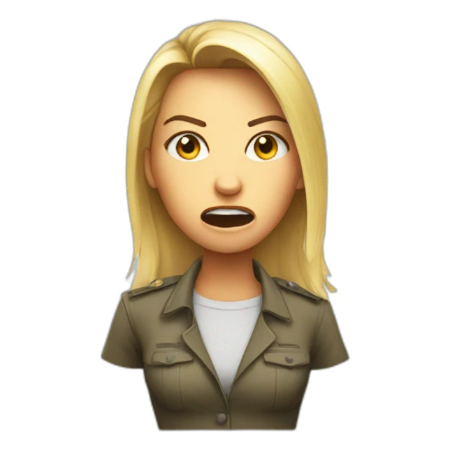 recruitment-angry-girl sticker