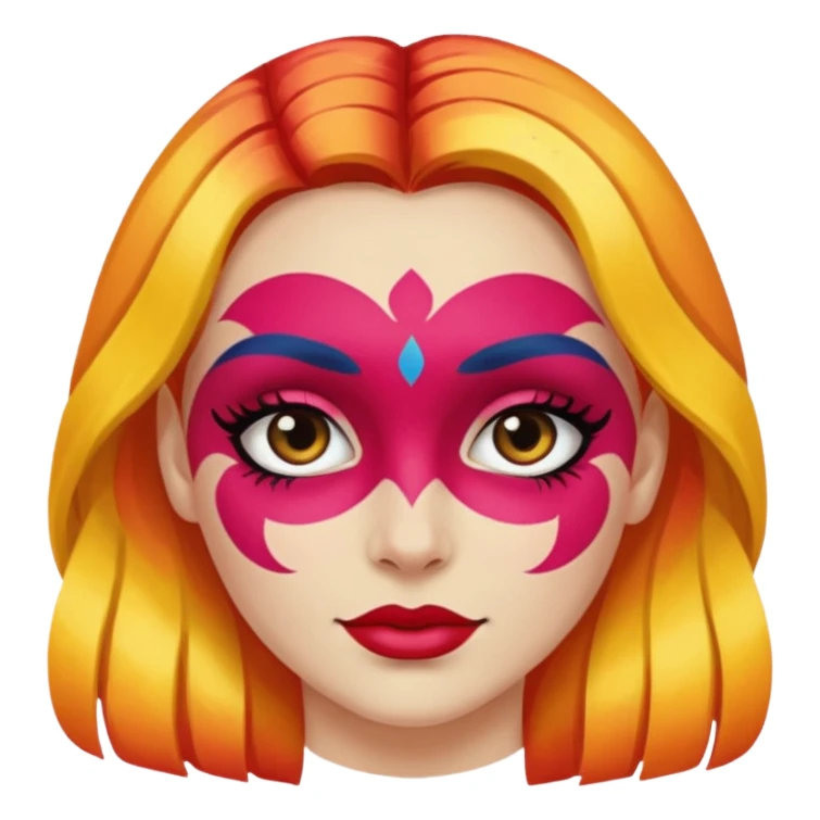 face painted woman  sticker