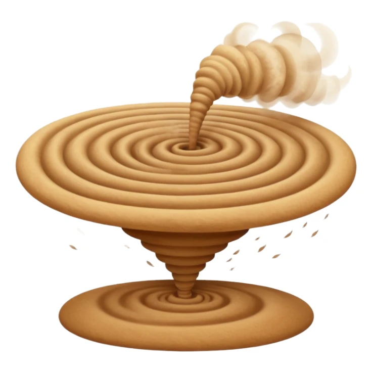 A dust devil swirling lightly in a small circular motion. sticker