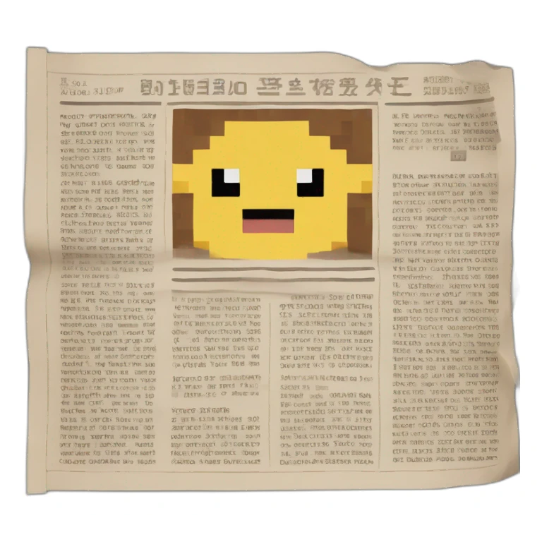 pokemon news newspaper document future minecraft pixel sticker