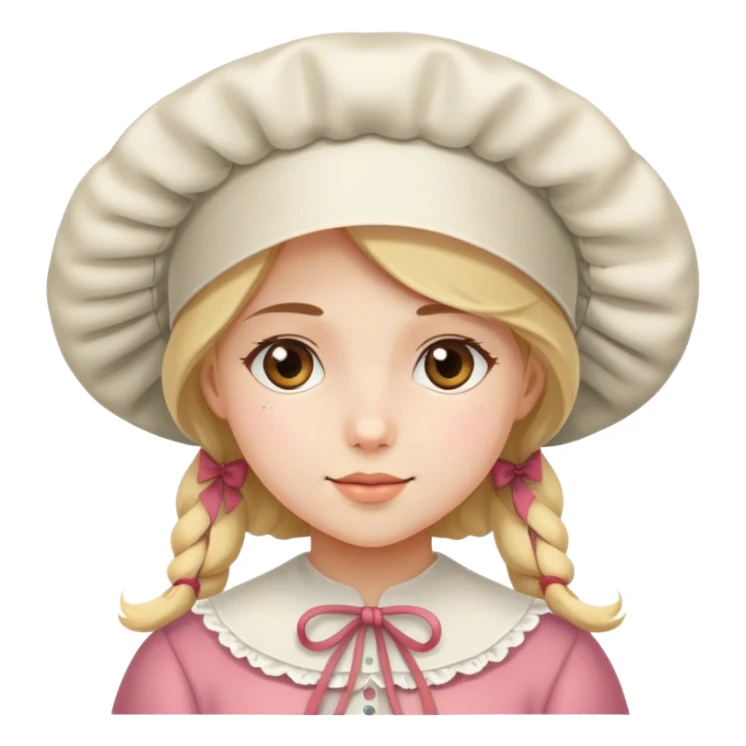 Girl with bonnet sticker