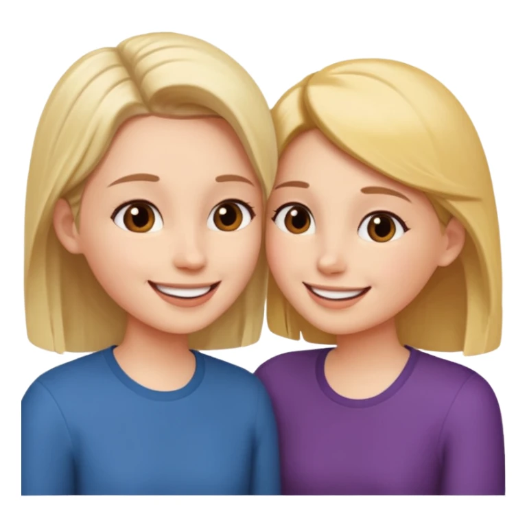 Two friends talking and looking each other sticker