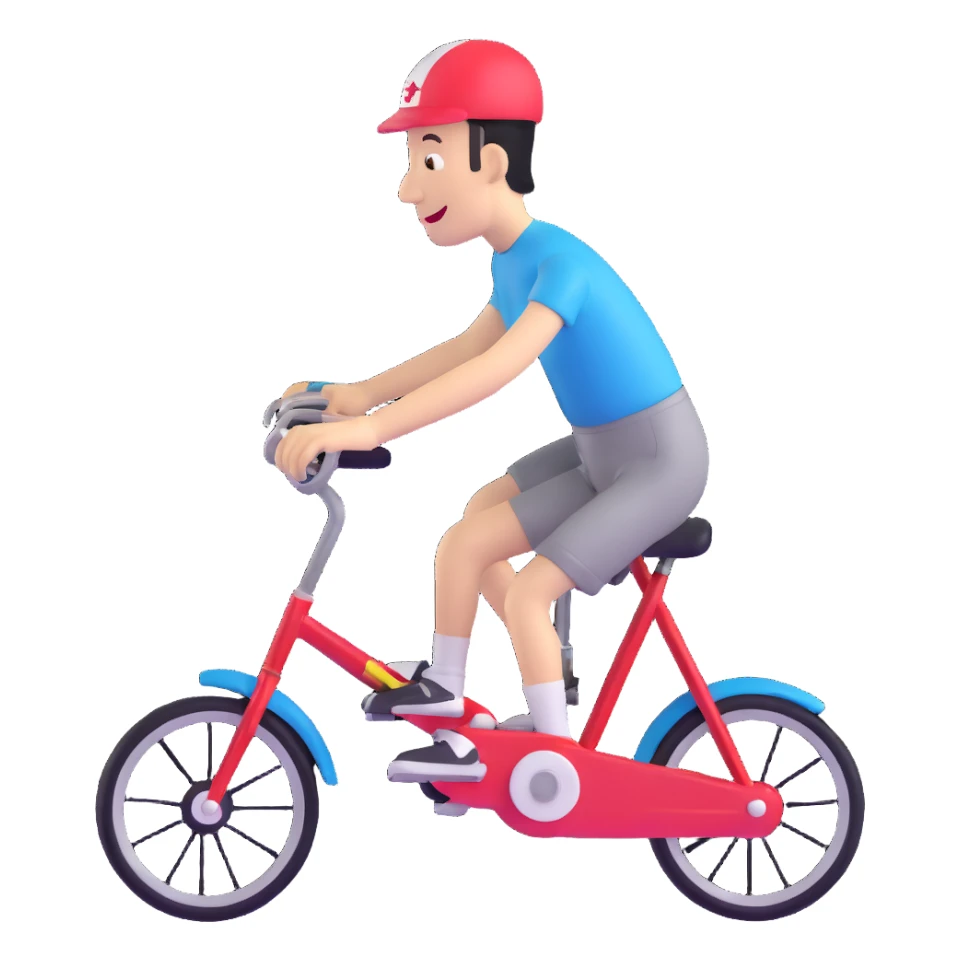 Pee-wee Herman on a red bicycle sticker