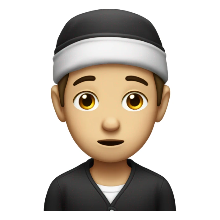 sad jewish boy sticker