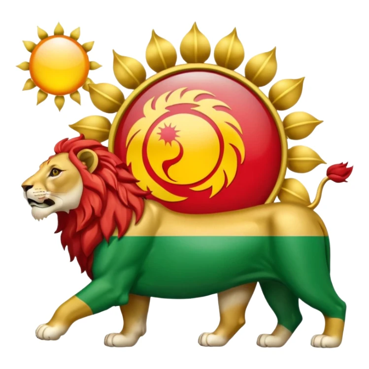 Iran flag lion and the sun flag sticker