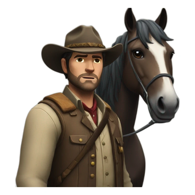 Arthur morgan and horse sticker