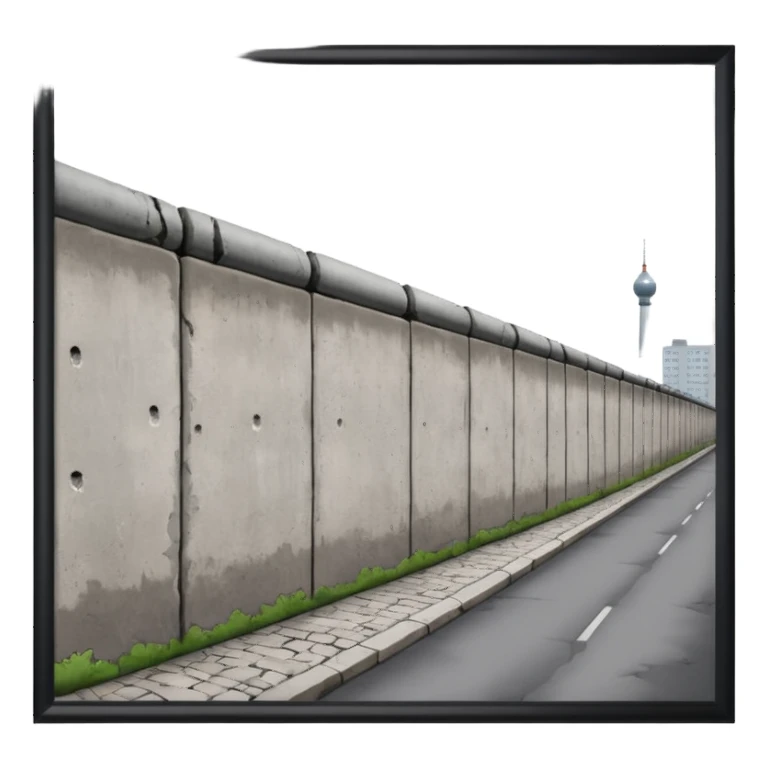 berlin wall long in front without man sticker