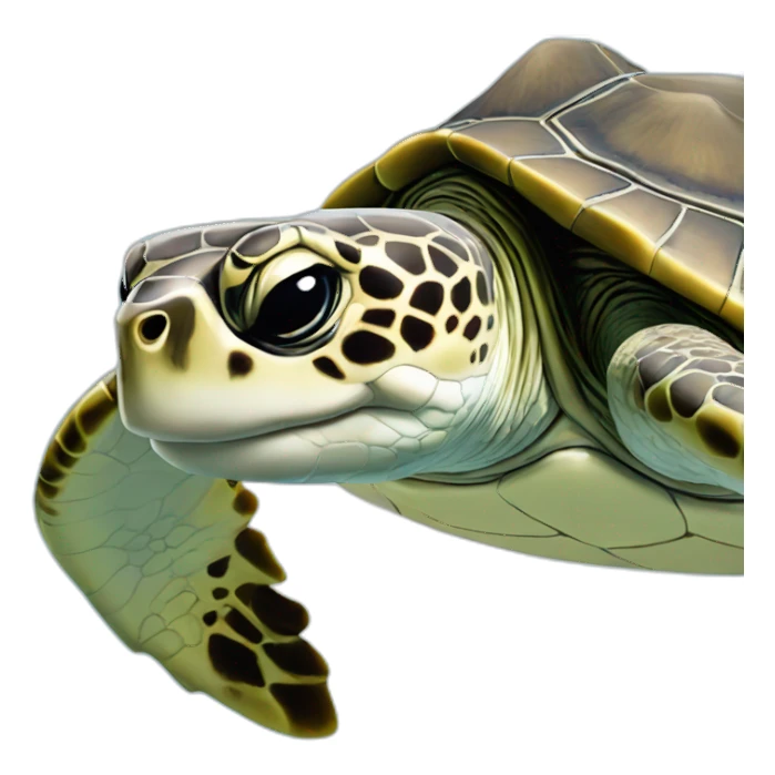 Tortue sur requin sticker