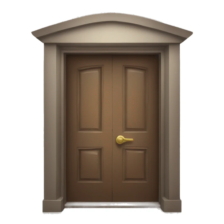 Brun door oben sticker