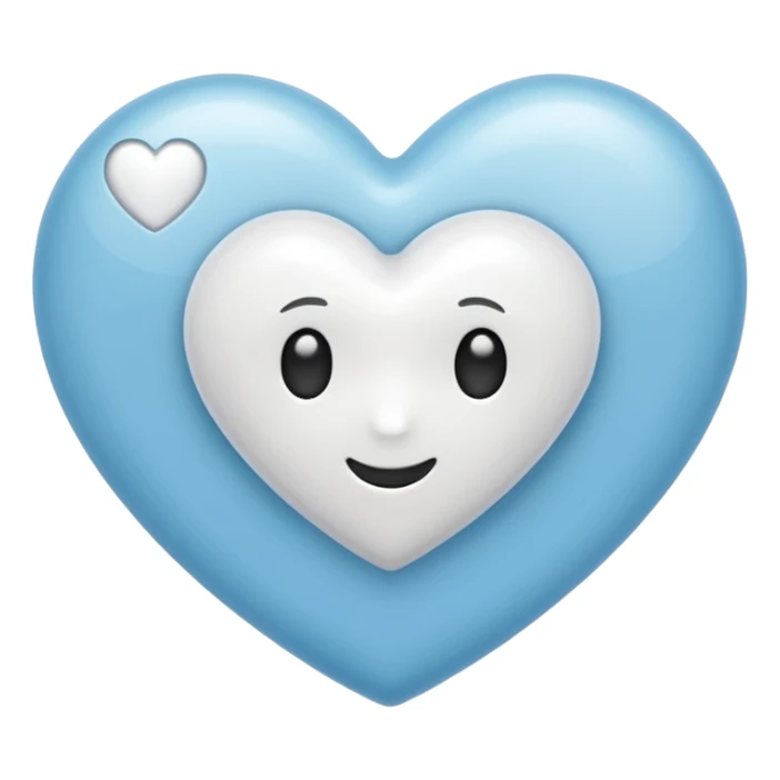 Small white heart sticker