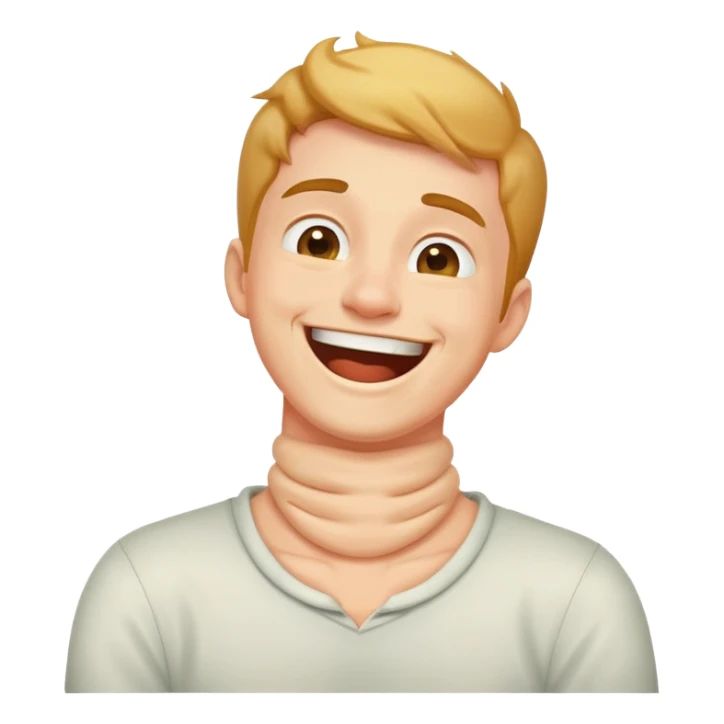 Guy holding neck laughing sticker