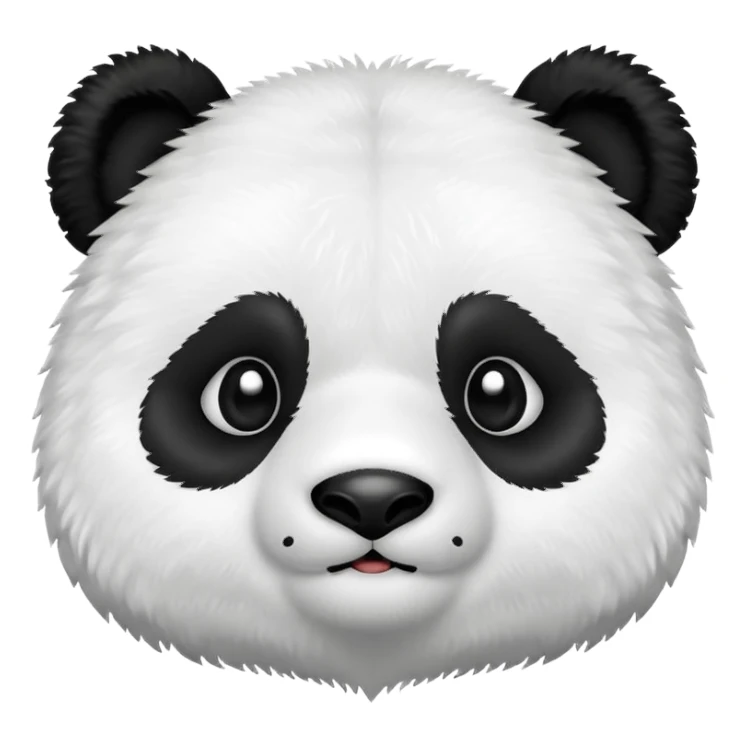 A cute panda emoji splitting in half sticker