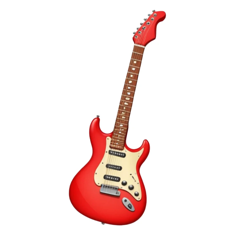 red electric guitar sticker