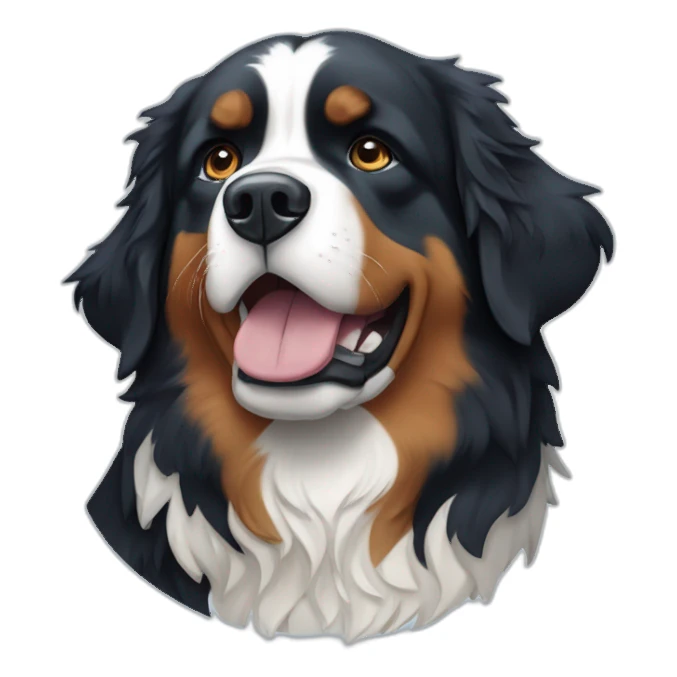 bernese mountain dog near a glacier sticker