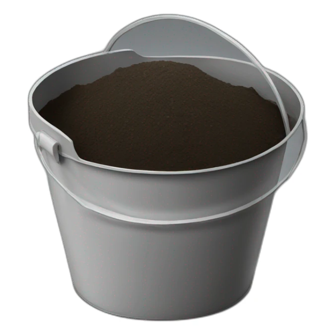 bucket with soil sticker