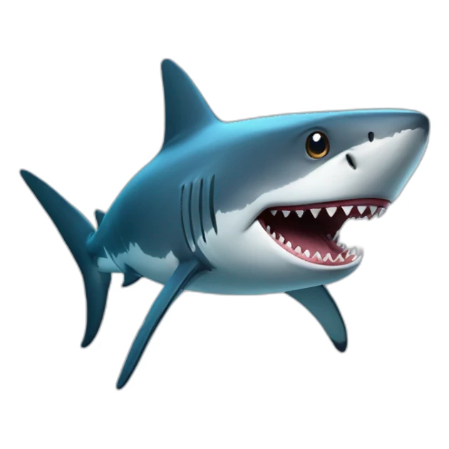 Chat sur requin sticker
