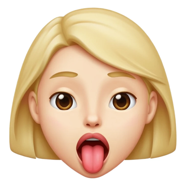 head shaking with tongue out sticker