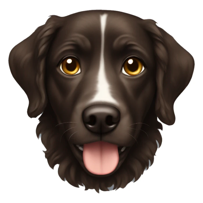 Dark brown wavy short haired dog sticker