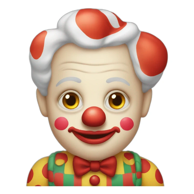 clown-with-heavy-downsyndrome sticker