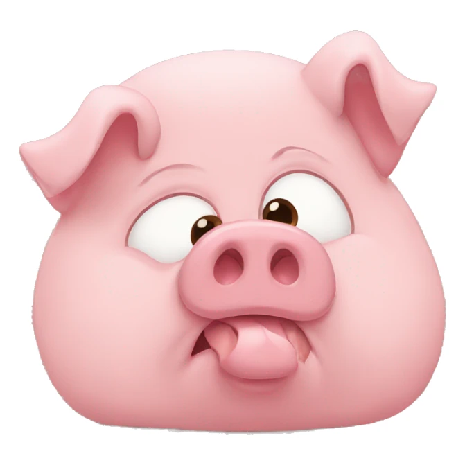 Pig sad sticker