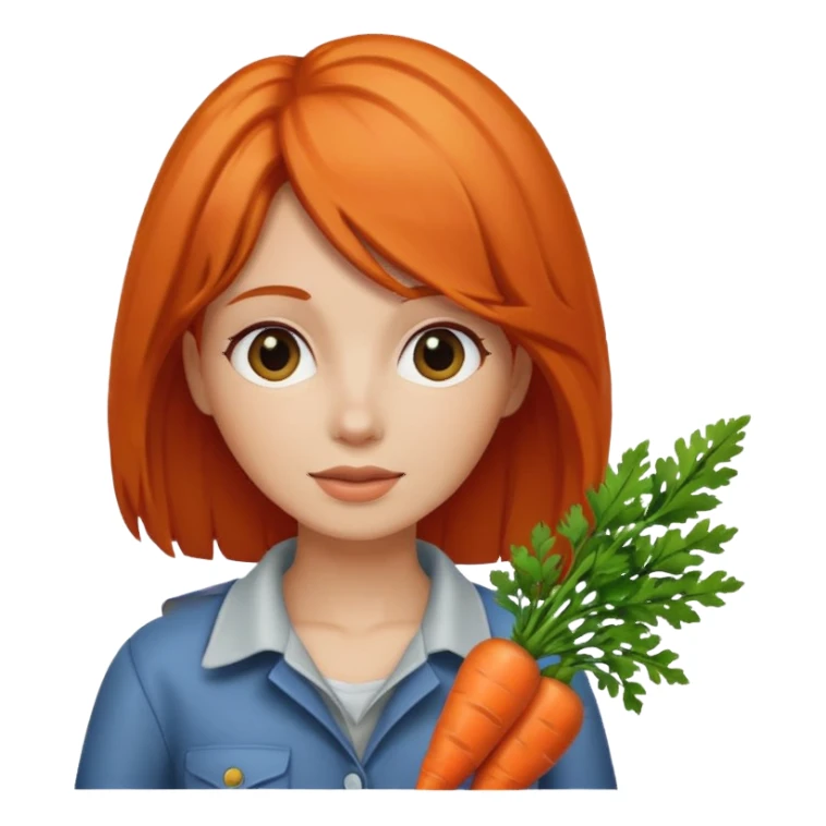 carrot haired woman sticker