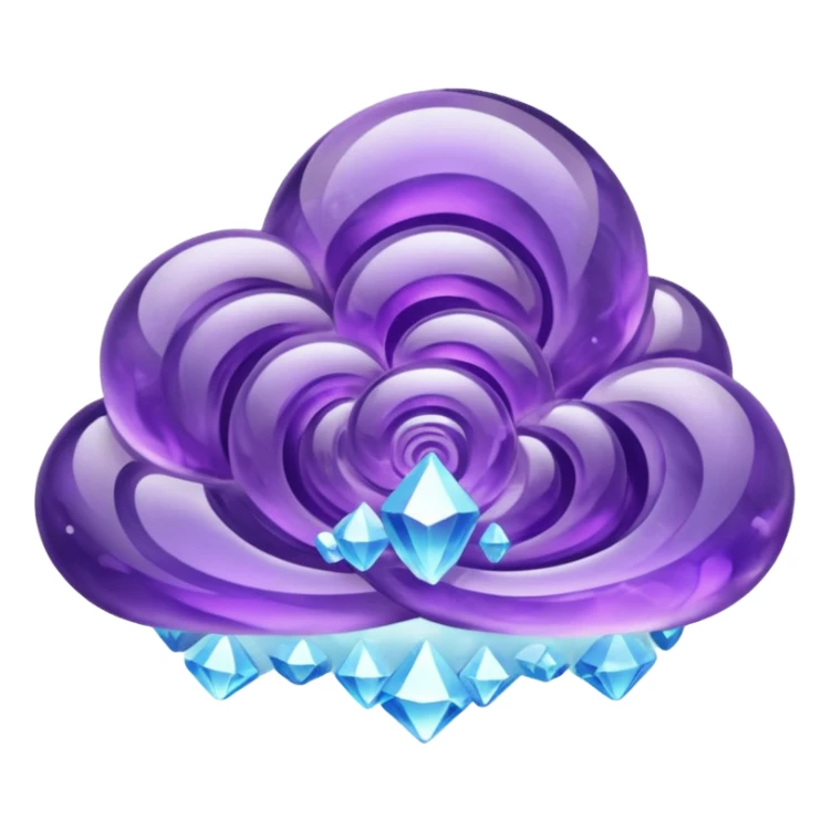 Purple amethyst cloud sticker