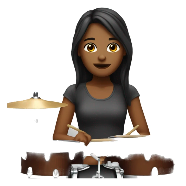Drummer girl sticker