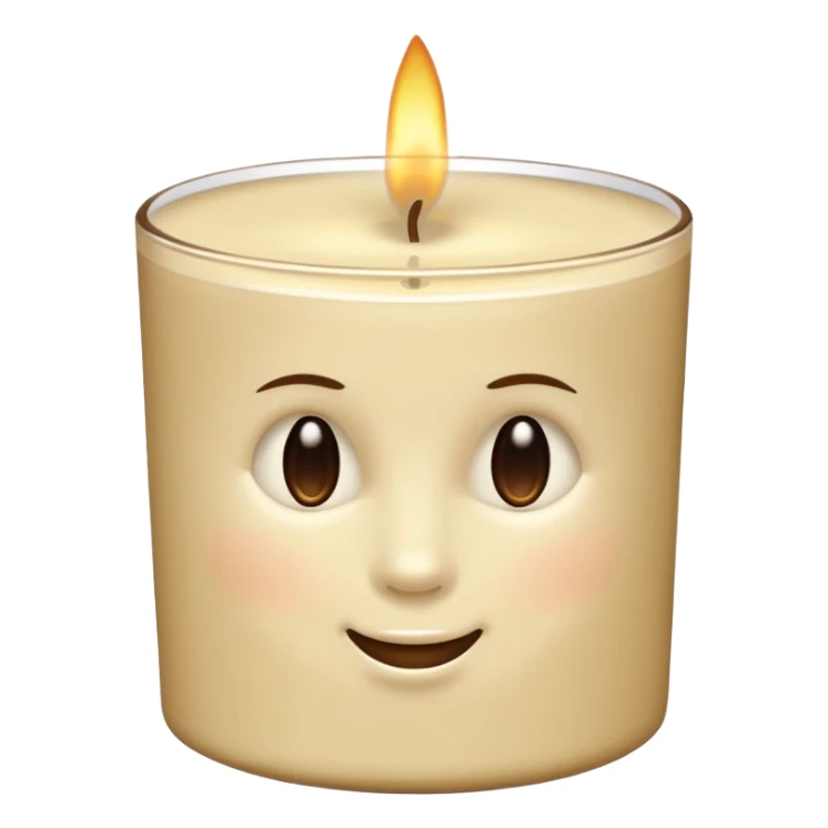 beige scented candle sticker