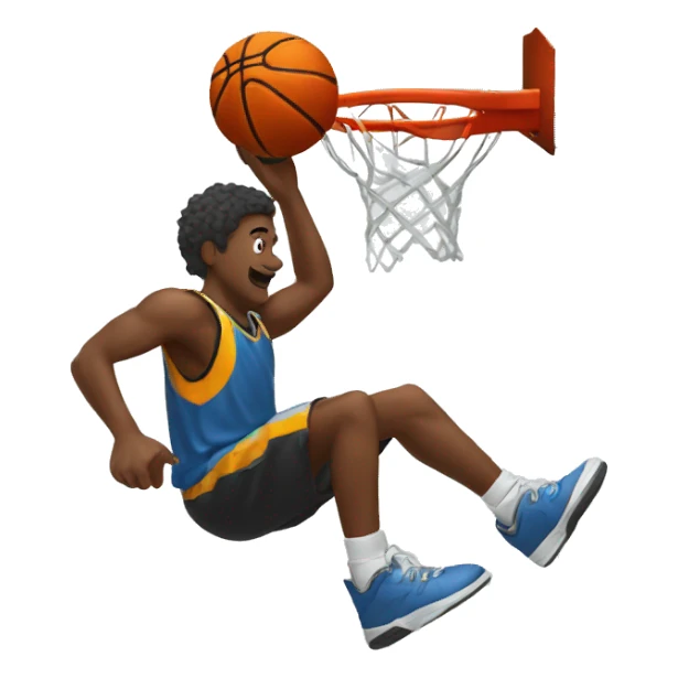 someone dunking on a basketball hoop sticker