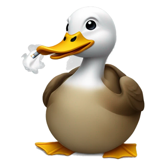 duck smoking   sticker