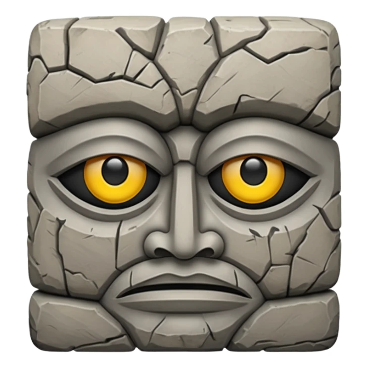 stone face totem sticker