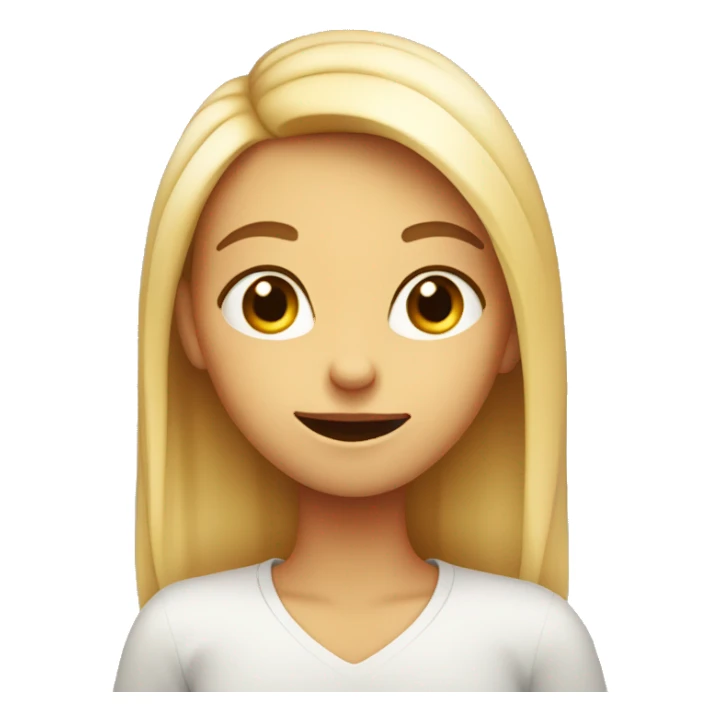 Smirking girl with hand on face  sticker