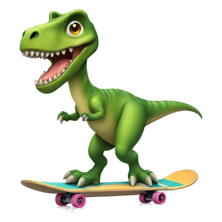 Dinosaur on a skateboard  sticker