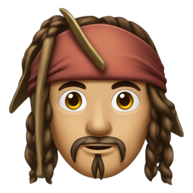 Jack Sparrow facing sticker