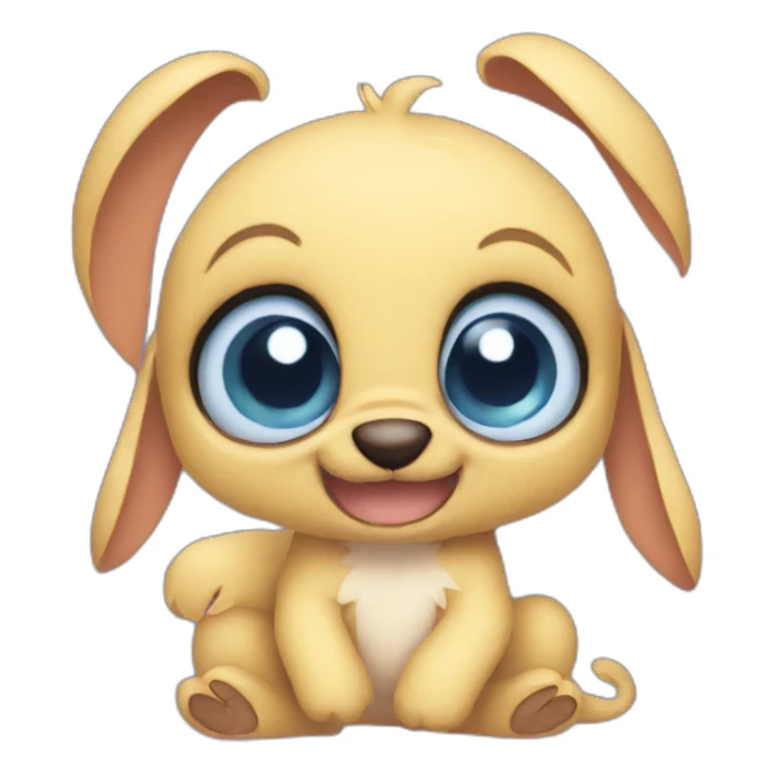 Stitch yeux cœur sticker