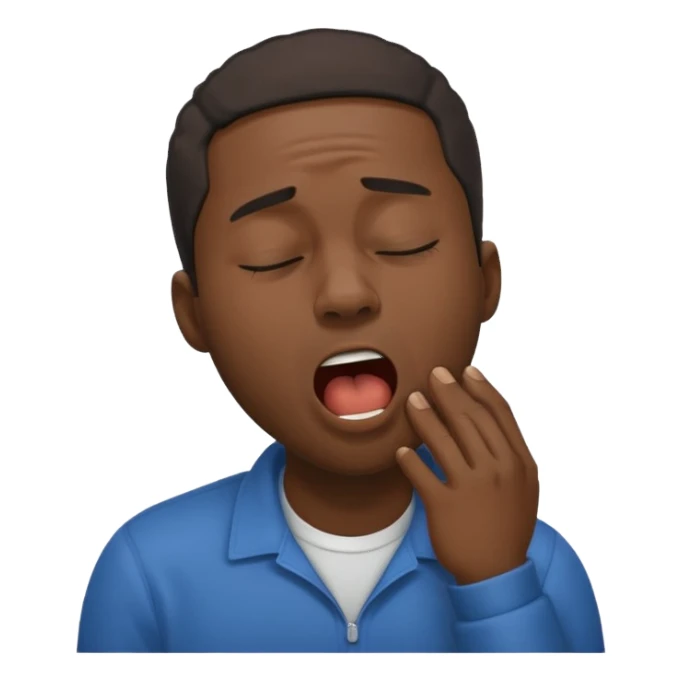 black man Yawning  sticker