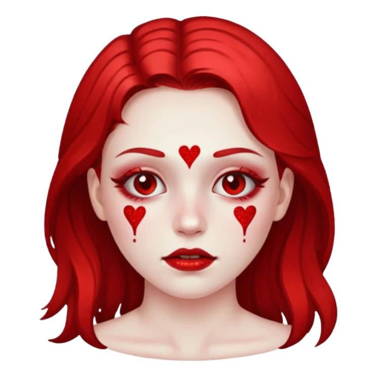 red glitter girl dead sticker
