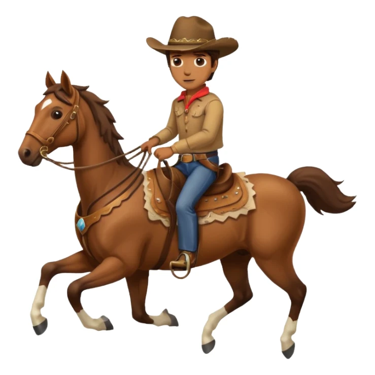Man rabbit riding horse strides  sticker